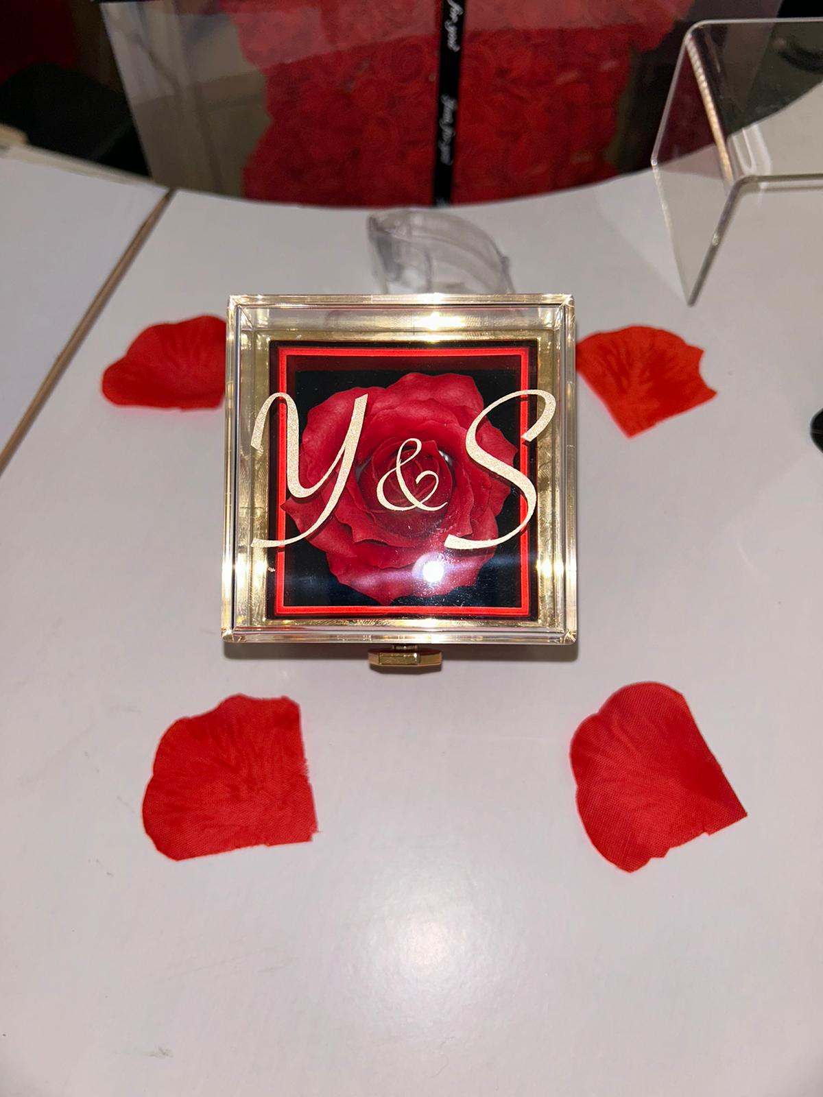 Box 360° : Rose éternelle de savon avec bijoux personnalisable